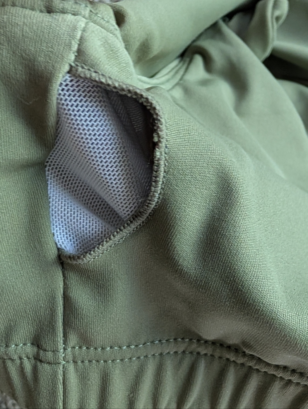 Olive Green Wide Strap Sports Bra With Removable Pads Sz XS‎ Aspire - Picture 6 of 6